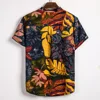 2022NEW Casual Shirts Ethnic Short Sleeve Cotton Linen Hawaiian Printing Shirt Blouse рубашка 2022 New Male Tops camisa masculin 2