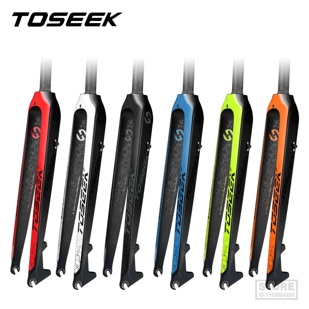 

TOSEEK Carbon Fork 29 Straight Tube Bike Fork 560g Hard Carbon Mtb Fork 29 Front Fork For Bicycle