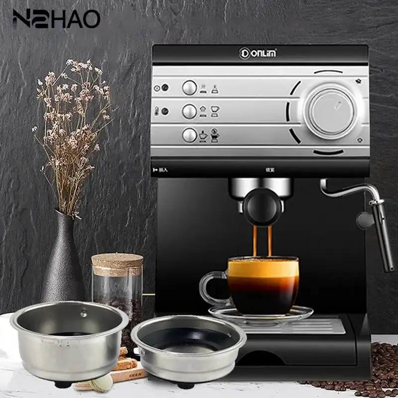 

Stainless Steel Coffee Filter 51mm Double Cup Coffee Machine Strainer For Home Office Coffee Machine Accessories