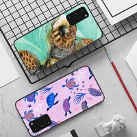 cartoon sea turtle phone case for samsung s20 lite s21 s10 s9 plus for redmi note8 9pro for huawei y6 cover