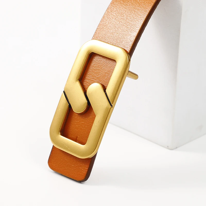 Genuine leather belts for women Fashion Pin buckle woman belt High quality second layer cow skin strap female width 2.8 cm