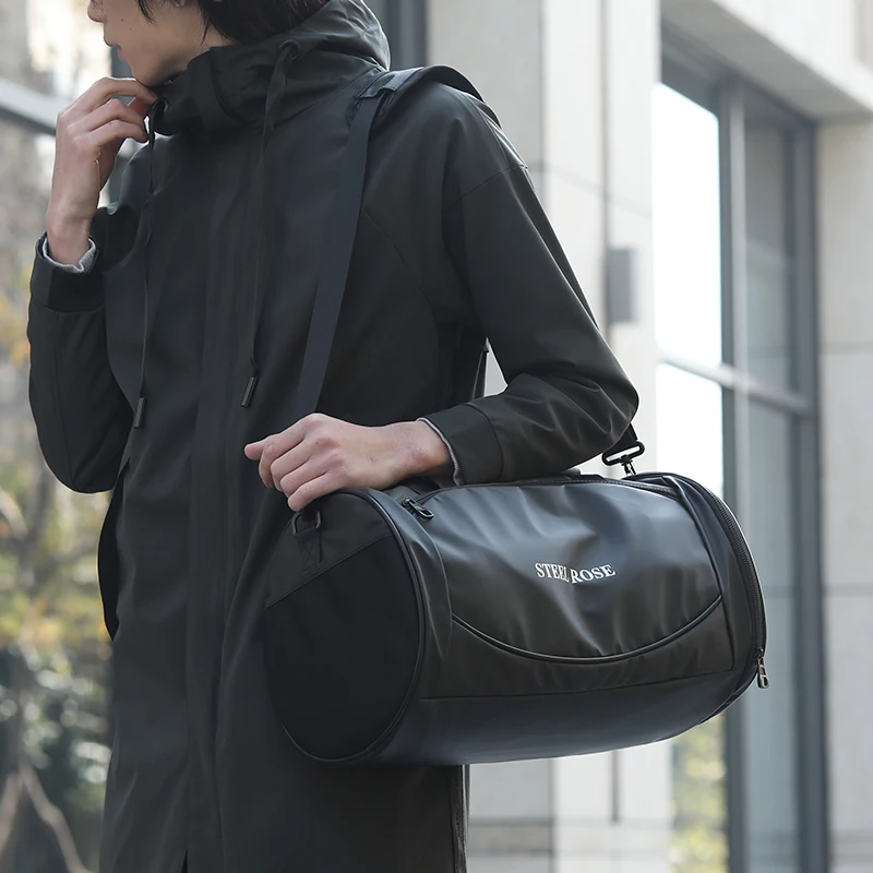 HEROIC KNIGHT Men Travel Outdoors Bag Suit Storage Large Capacity Luggage Handbag Waterproof Duffel Shoe Pocket Shoulder Mam Bag