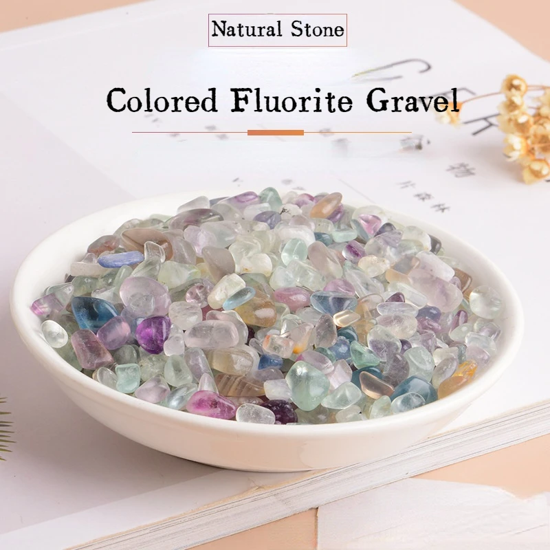 

Natural Stone Color Crystal Aromatherapy Fluorite Beads Fish Tank Stone for Buddha Degaussing Crystal Gravel Wholesale