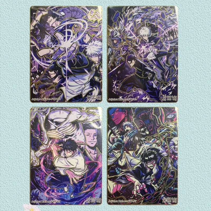 Фото Аниме Demon Slayer Jujutsu Kaisen Farang Металлические карты Сертификаты Коллекционные карты Рождественские подарки на день рождения Детские игрушки №1