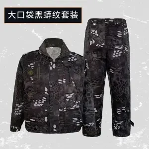 Spring and summer men's clothes suit fertilizer increasing green python camouflage a outdoor clothes