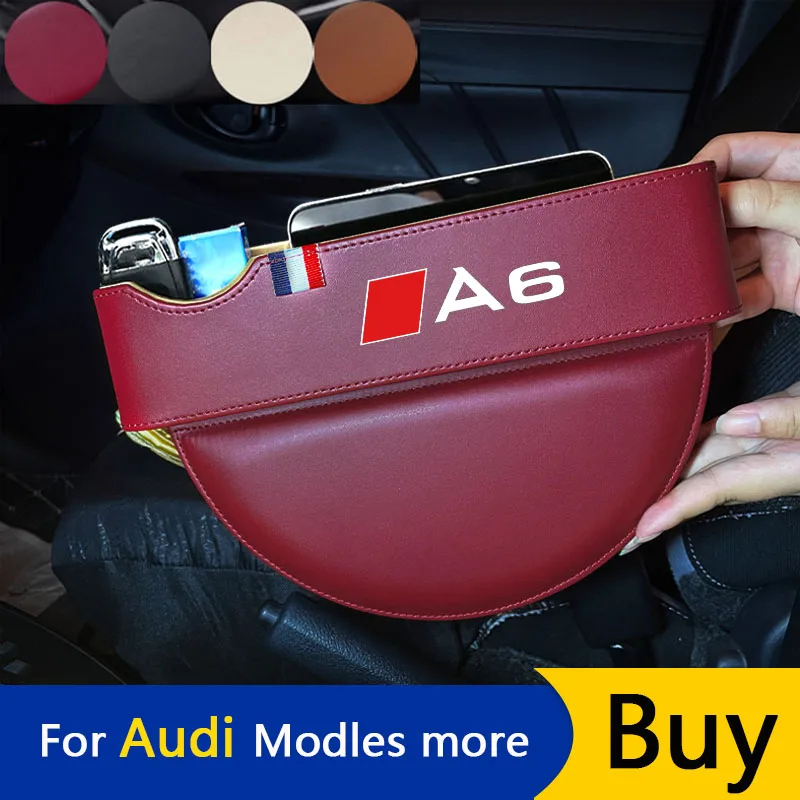 

1Pcs Car Seat Crevice Storage Box Seat Slit Gap Filler Pocket For Audi A1 A3 A4 A5 A6 A7 A8 Q2 Q3 Q4 Q5 Q7 Q8 TT Car Accessories