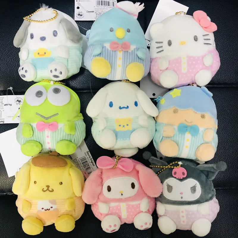 

Новинка Kawaii аниме мимелоди циннаморол понравико онпопурин набивные игрушки кошелек для монет брелок плюшевые игрушки для детей