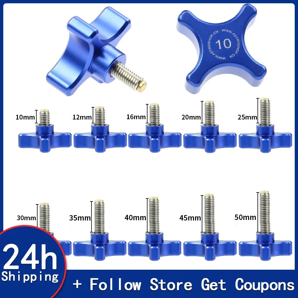 

Thread Clamping Handle Bolt Hand Knob Tightening Screw M5 M6 M8 Stainless Steel Metal Plum Tighten Screw for Industry Equipment