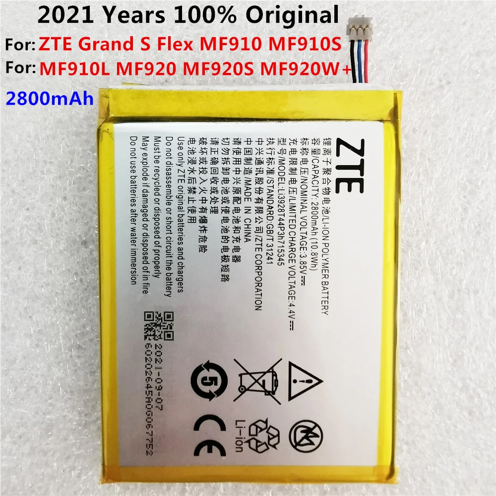 

Аккумулятор 3,8 в 2800 мАч LI3823T43P3h715345 для ZTE Grand S Flex/для ZTE MF910 MF910S MF910L MF920 MF920S