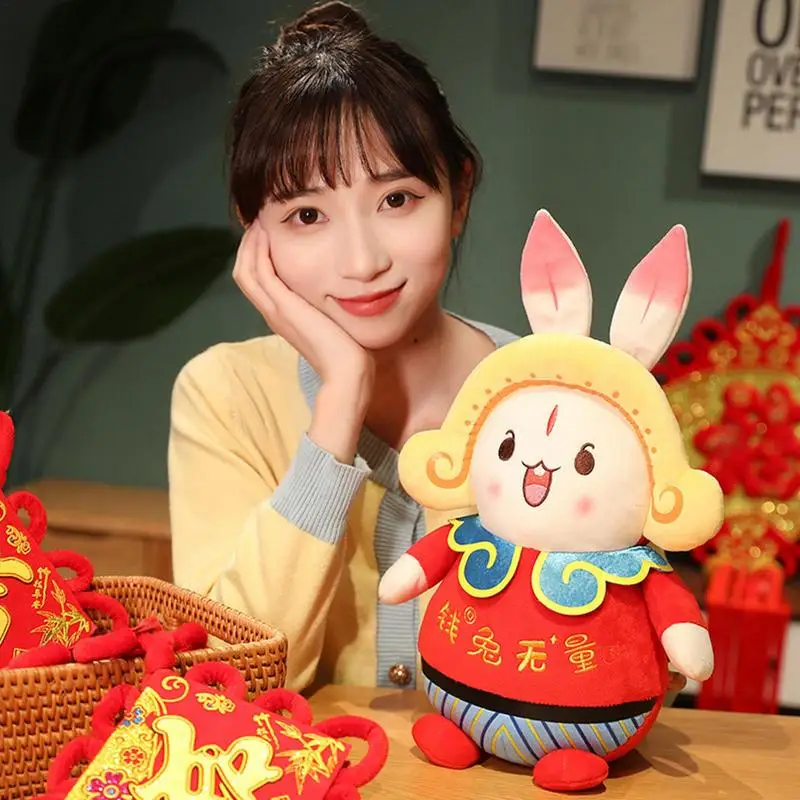 

Пасхальное украшение 2023 год кролика талисман Счастливый Кролик Детский новогодний подарок Пасхальный кролик кукла товары для вечерние