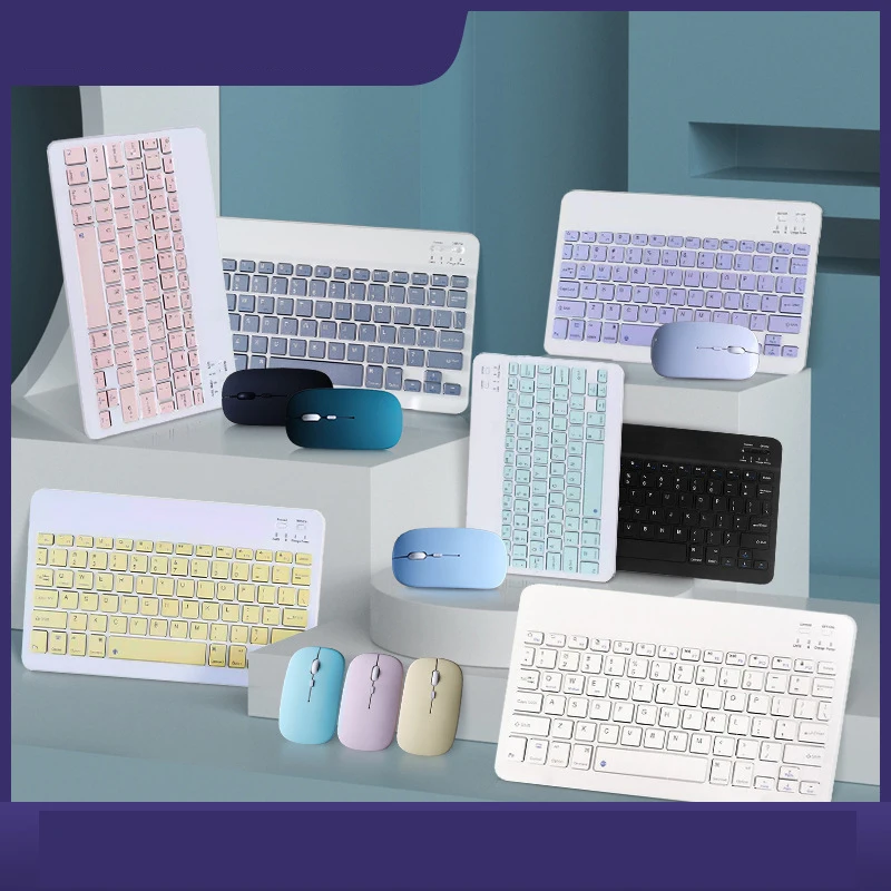 

Big Wireless keyboard and mouse combination 2.4 gigahertz stable connection rechargeable battery Color punk style keyboard+mouse