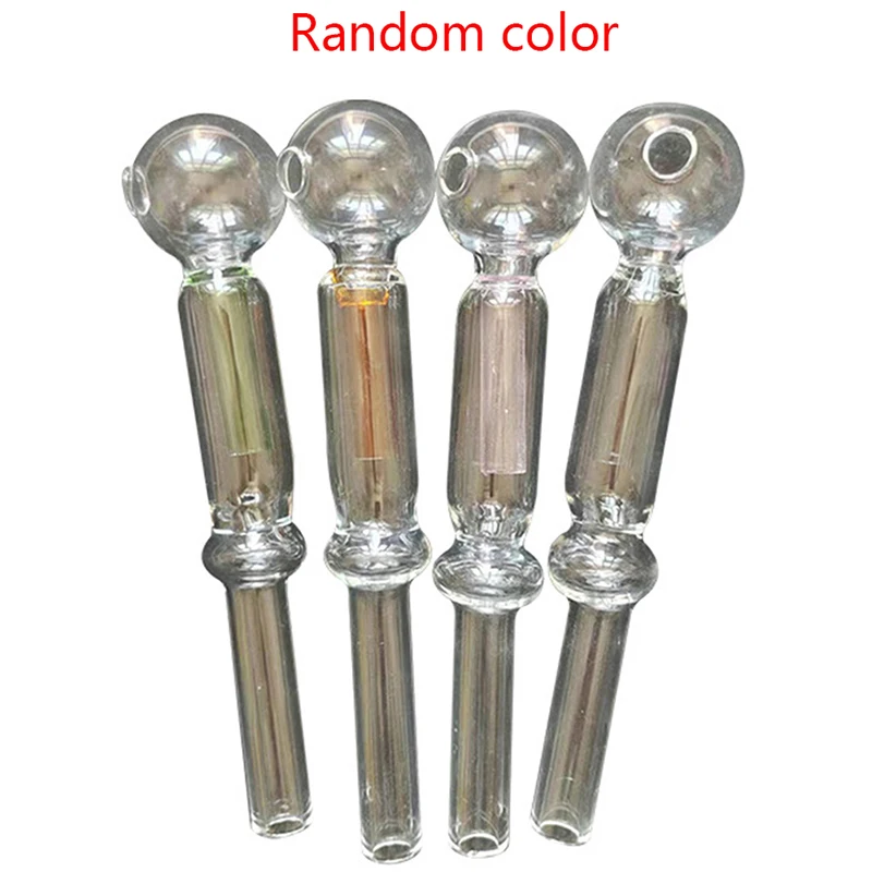 

1Pc Portable Clear Two Sections Glass Oil Burner Tools Borosilicate