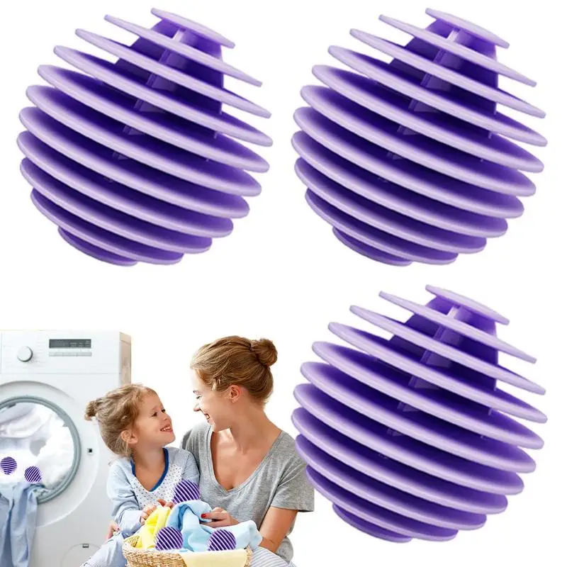 

Washing Machine Balls 3 Pcs Anti-Winding Laundry Dryer Balls Softener Ball TPR Reusable Laundry Balls Quick Drying Deep Cleaning