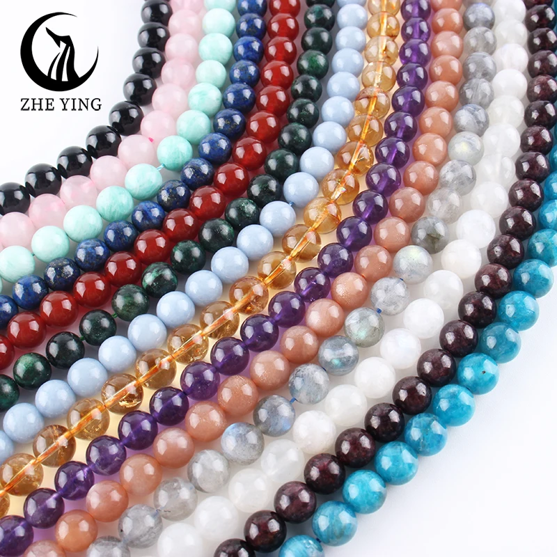 

100% Natural Apatite Stone Beads for Jewelry Making Round Gem Stone Beads For Bracelet Necklace DIY Accessories 15''
