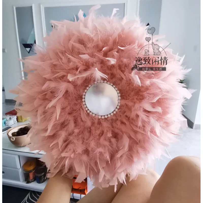 

2023 New Natural Feather Room Art Chimes Home Craft Ornament Hanging Bedroom Decoration Gift Handmade Feather