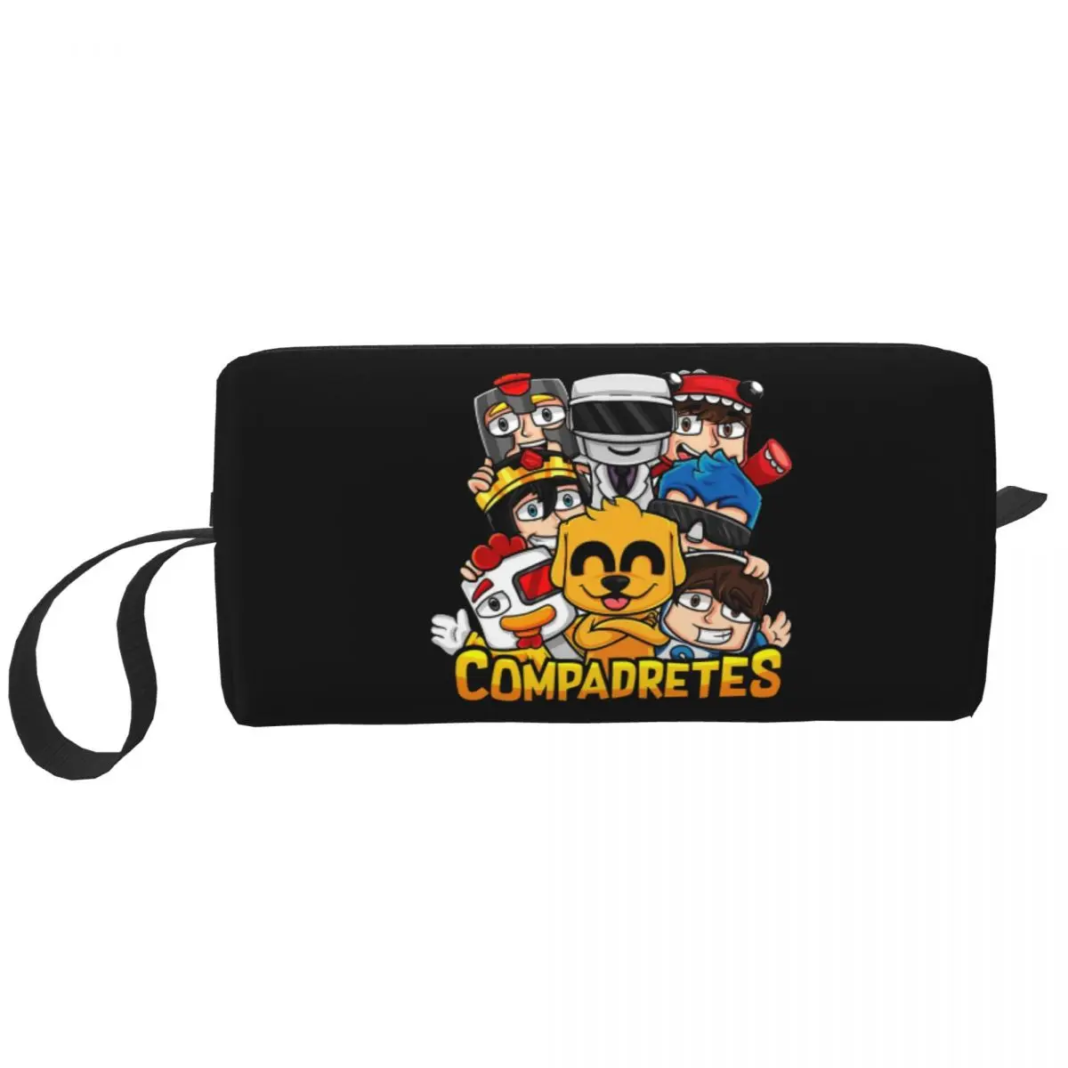 

Mikes-crack Compadretes Travel Cosmetic Bag for Perrito Cartoon Anime Makeup Toiletry Organizer Ladies Beauty Storage Dopp Kit