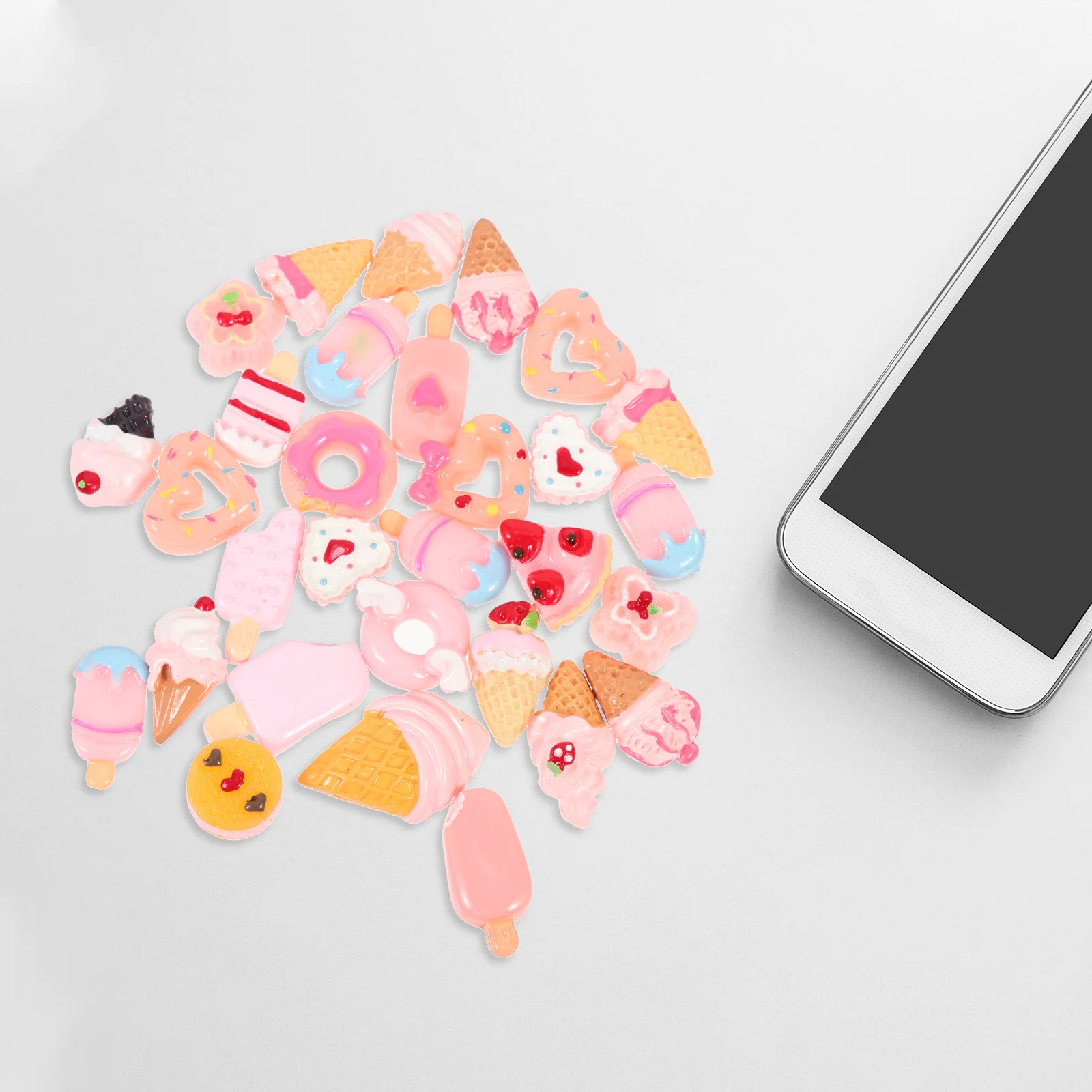 Фото 30 шт. миниатюрные подвески из пищевой смолы DIY чехол для телефона Шарм креативный чехол для телефона украшения ручной работы ремесленные украшения Kawaii ногти №2