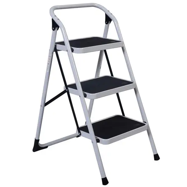 New Folding Aluminium Ladders Non-Slip 3 Step Household Thickened Industry Ladder Telescopic Ladder 330lb/150kg Load