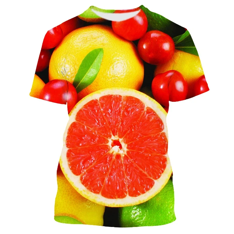 

Summer Strange Delicious Fruit graphic t shirts men Fashion Casual Personality Fun harajuku Printed Oversized Streetwear Tees