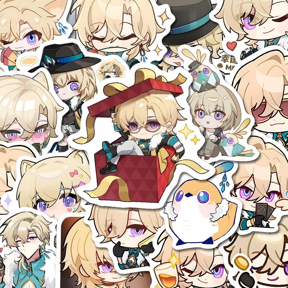 Sunsyea Honkai Star Rail Merch Наклейки с персонажами Авантюрин 49 шт. Коллекция аниме