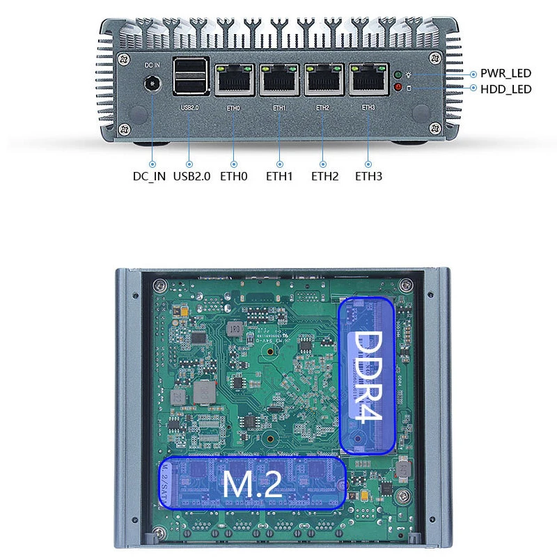 AN3 Mini PC  Intel J4125/N4000 DDR4 16GB 512GB SSD Windows 11 Gaming Bluetooth 1*HDMI 2*VGA USB 3.0 Support HDD Desktop Fanless