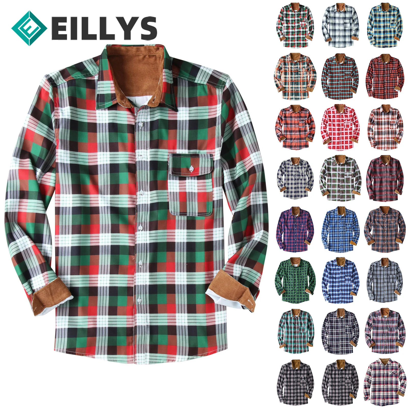 

Men Harajuku Shirt Plaid Flannel Long Sleeve Hiphop Streetwear Shirt Male Flannel Plaid Shirt Spring Autumn Slimfit Dress Shirts