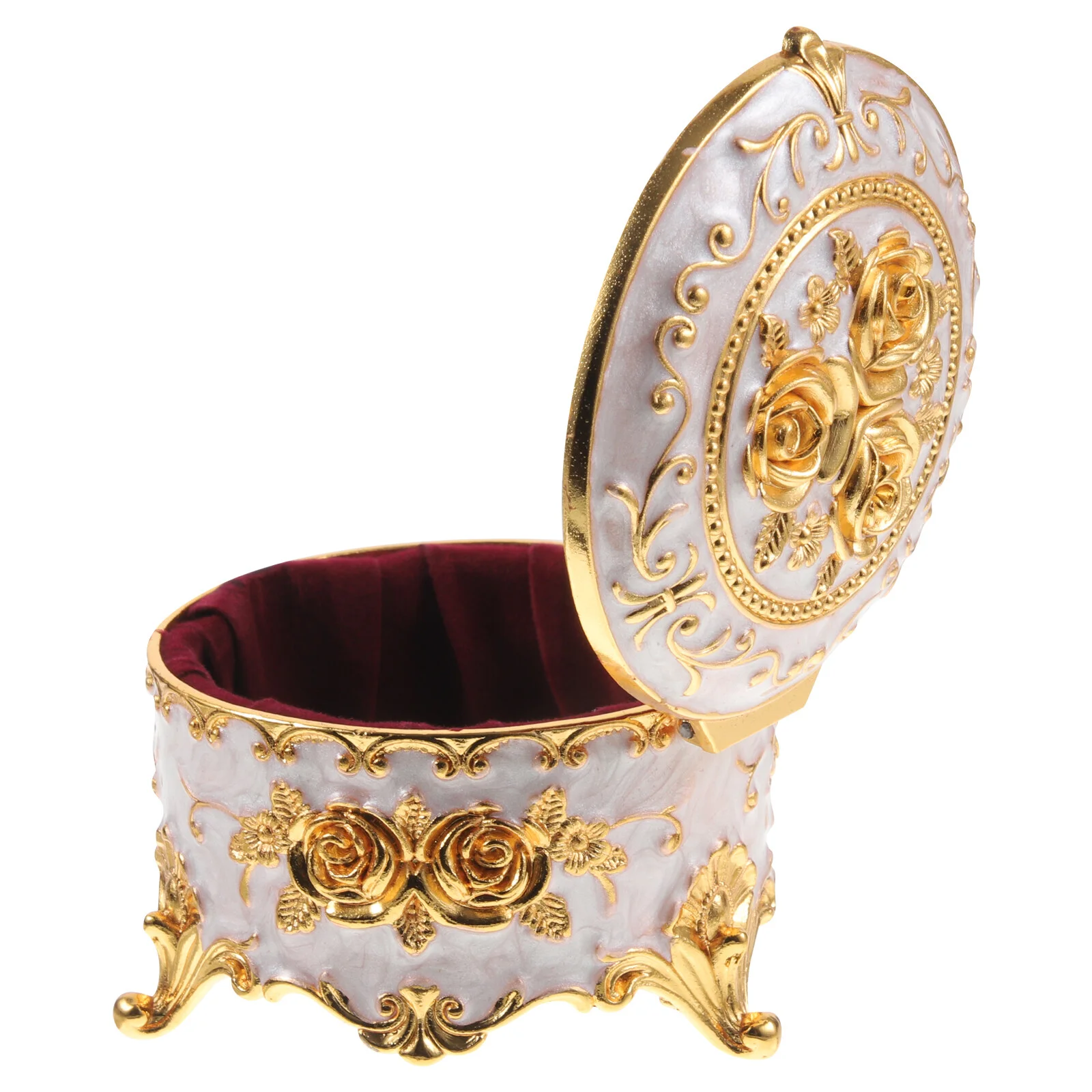 

Enamel Jewelry Box Light House Decorations For Home Household Earring Case Storage Accessory Alloy Flower Decorative Necklace