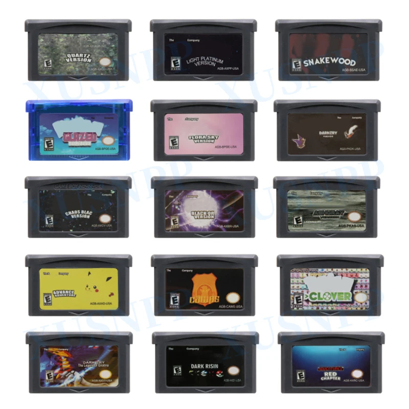 

For GBA DS 2DS 3DS NDSL 32-bit Video Game Cards Memory Cards Ink Cartridges pokemon Series 80s-90s Collectible Cards