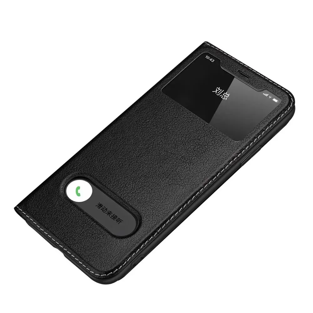 

100% чехлы для телефонов из натуральной кожи для Iphone 15 14 Plus 13 12 Mini 11 Pro Max, чехол-книжка для мобильного телефона с окошком
