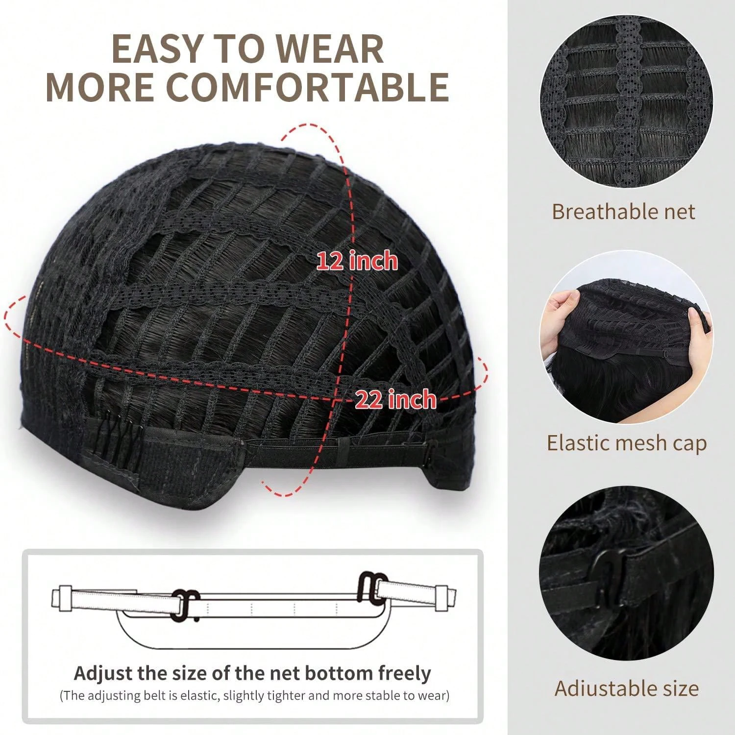 12-дюймовый темно-коричневый парик Бобо — высококачественные синтетические