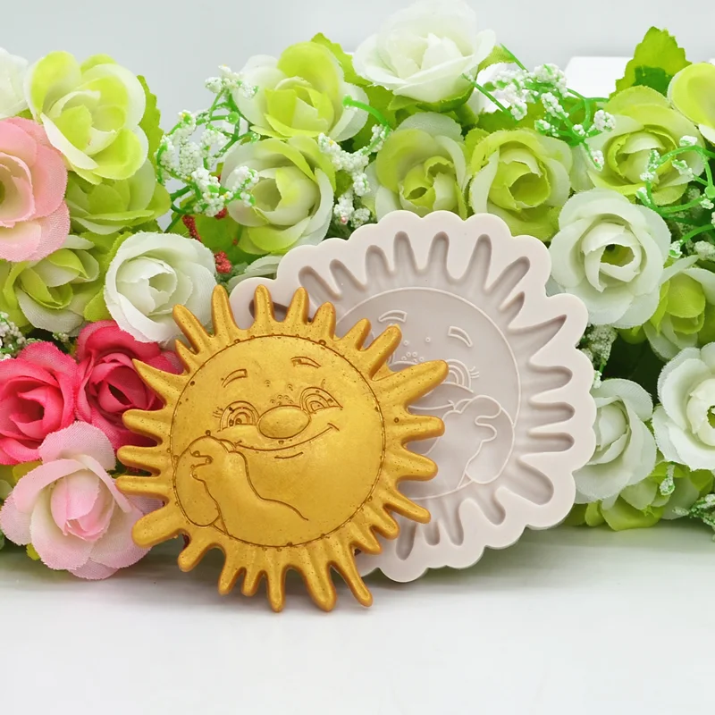 

Smiley Sun Shape Silicone Mold DIY Fondant Cake Mold Gummy Chocolate Moulds Baking Appliance