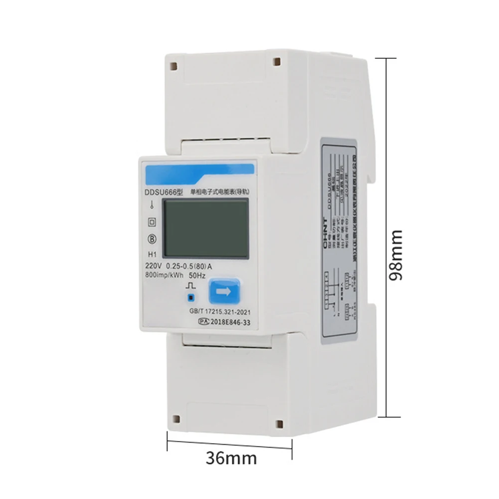 DDSU666 счетчик электроэнергии однофазная направляющая DIN RS485 для умной энергии
