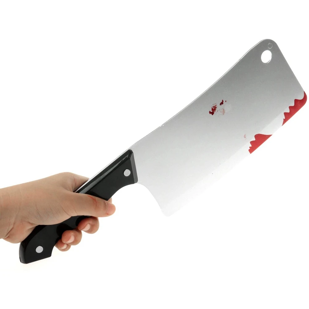 Realistic Kitchen Cleaver Prop For Halloween Prank Toys Stage Props