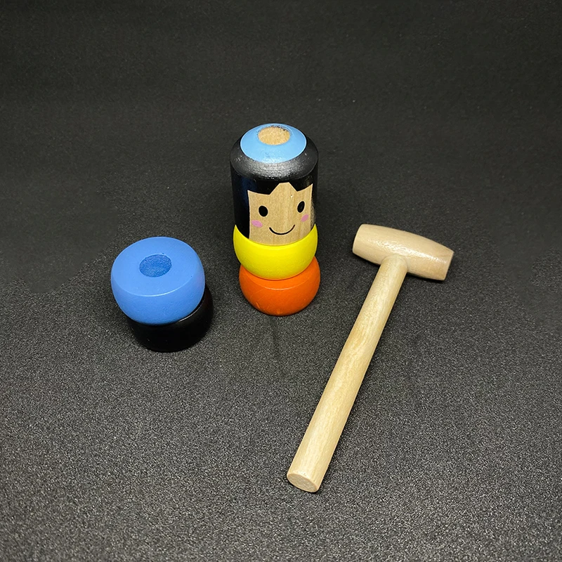 

1set Immortal Daruma Unbreakable Wooden Man Magic Toy Magic Tricks Close Up Stage Magic Props Comedy Mentalism Fun Toy Accessory