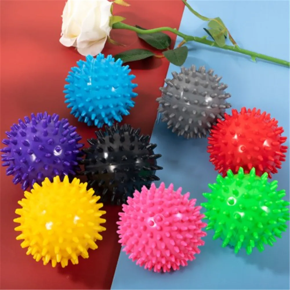 

New Durable PVC Spiky Massage Ball Trigger Point Sport Fitness Hand Foot Pain Relief Plantar Fasciitis Reliever Hedgehog7cm Ball