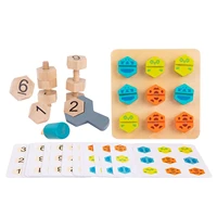 montessori wooden shape puzzle stacking baby toys nut screw assembly kids 3 6