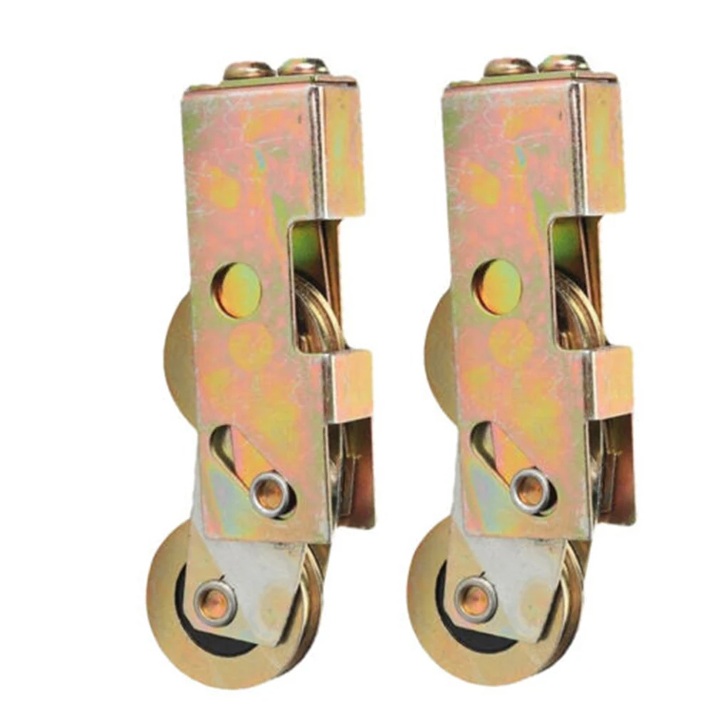 

2pcs Door Roller Tandem Sliding Patio Door Wheels Aluminium Timber 32mm Outer Diameter 25mm Rope Groove Radiu Door Hardware
