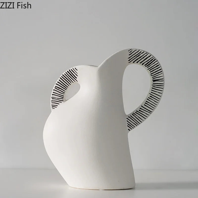 

Creative Twist Hydroponics Ceramic Vase Flowers Pots Desk Decoration Artificial Flower Decorative Floral Arrangement Vases