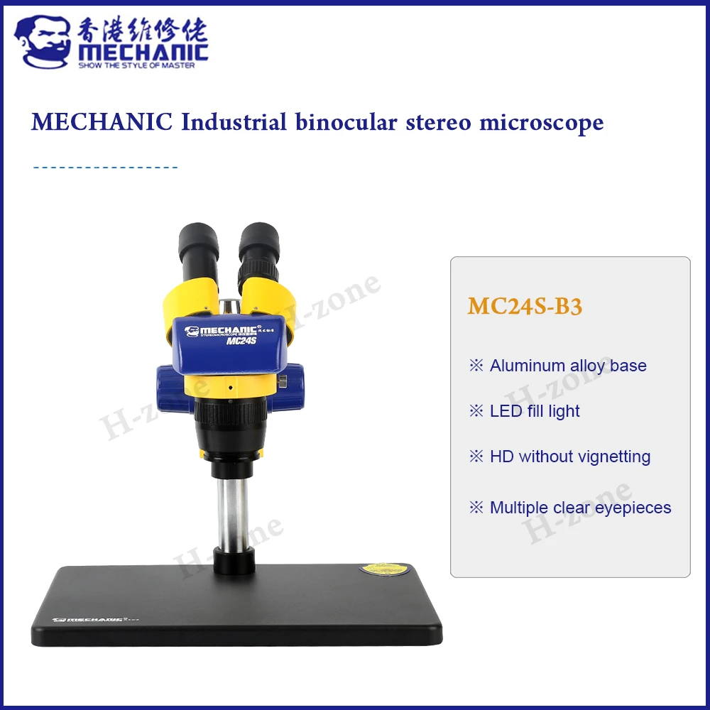 

MC24S-B3 MECHANIC Binocular Stereo Microscope HD 20X-40X Zoom for Phone PCB Detect Parts Assembly Industrial Grade Repair Tool