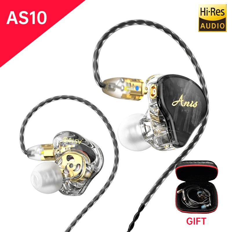 

Проводные наушники Hifi 1BA + 1DD, металлическая гарнитура, гибридные драйверы, басовые наушники-вкладыши, монитор, спортивные шумоподавляющие н...