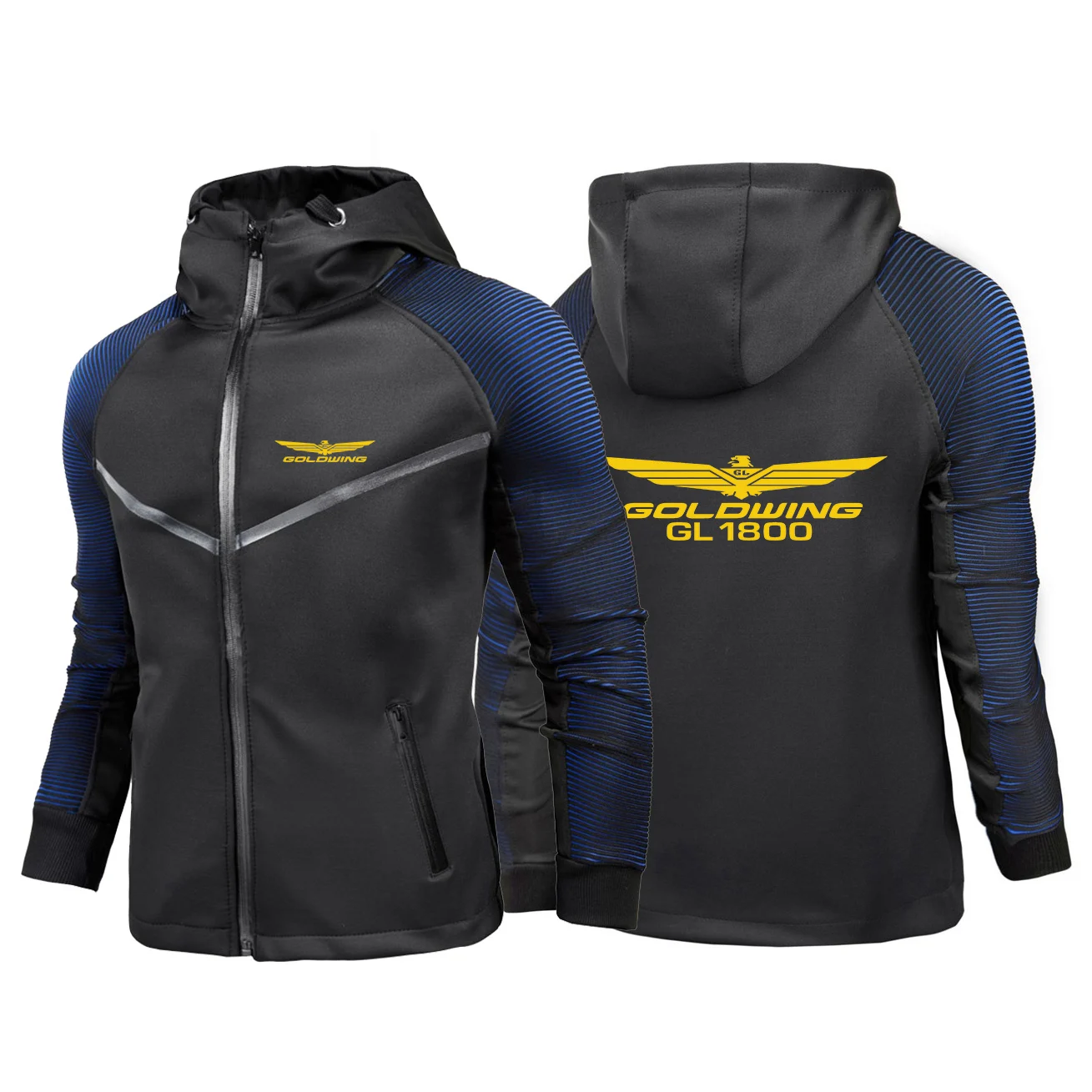 

Goldwing GL1800 Japan Motocycles 2023 Men's New Printing Hooded Racing Casual High Quality Slim Fit Cardigan Jacket Coat Clothes