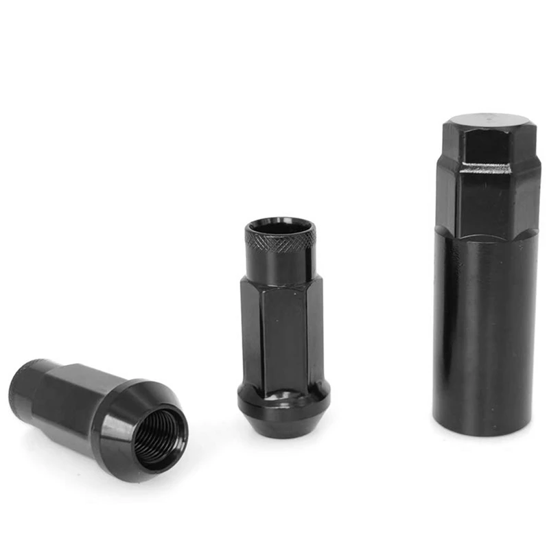Гайка колесная с коническим упором открытая Lug Nut Open Wheel Tapered Acorn Seat 20 Forged Lock Nuts Racing And 1 Socket Key (Black) on.