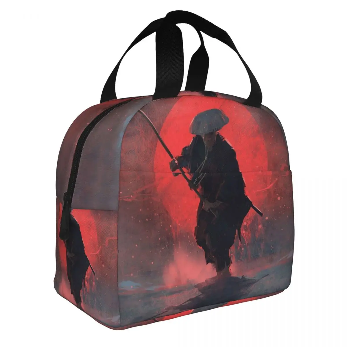 Fantasy - Samurai Lunch Bento Bags Portable Aluminum Foil thickened Thermal Cloth Lunch Bag for Women Men Boy