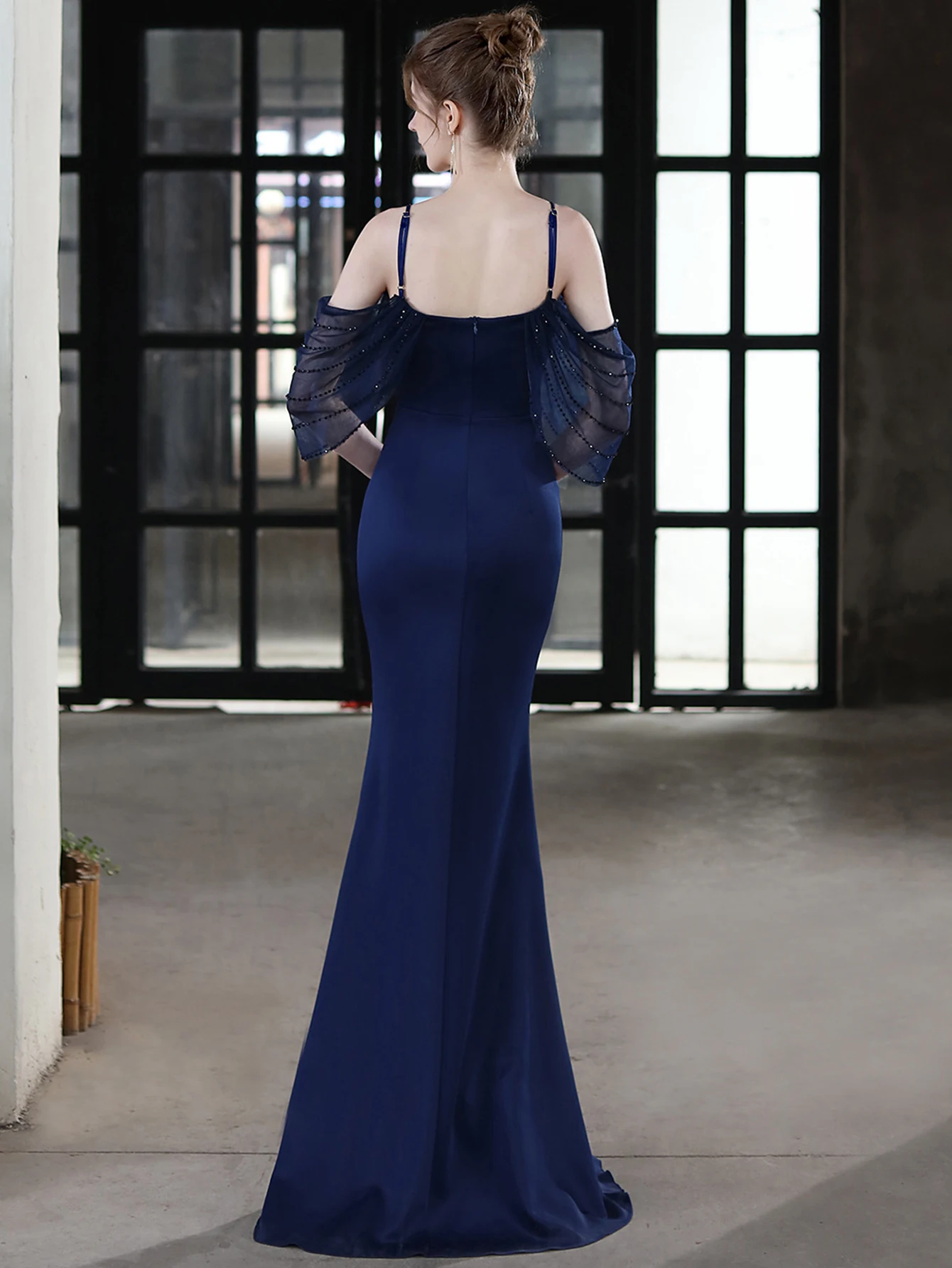 Женское платье-макси с открытой спиной летнее элегантное облегающее длинное