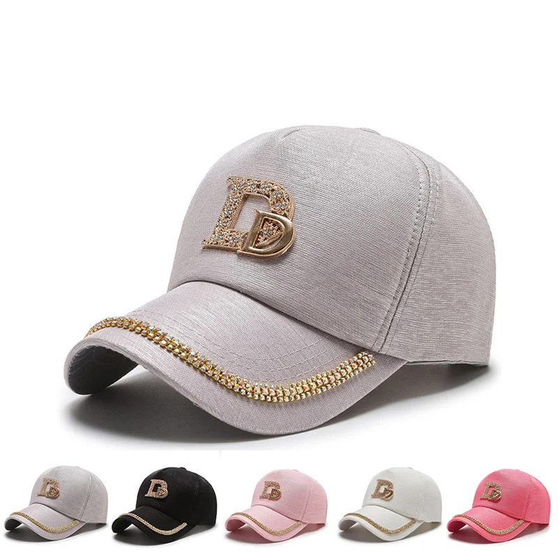 Golden Fashion Diamond Letters Trapstar Baseball Caps for Women Men Outdoors Sport Visors Snapback Cap Sun Hat Gorras Hombre Cap