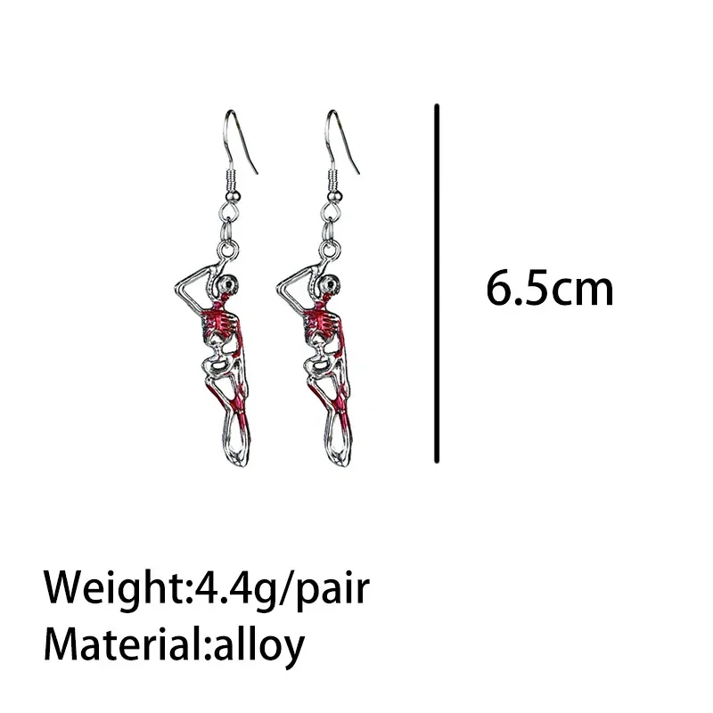 Новые серьги на Хэллоуин ужасающие кровавые пятна скелет сердце птица вечерние