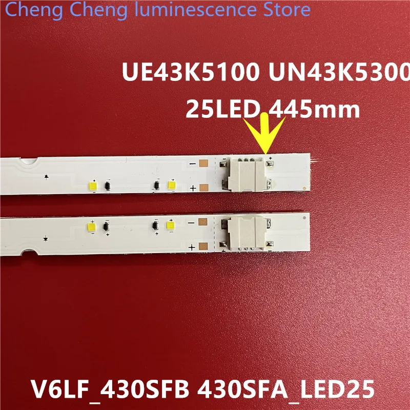 Светодиодная лента для подсветки для Samsung UE43, UN43, UE43K5100, UN43K5300, UN43k5100, светильник 43 дюйма, R L, BN96-9723A 9722A, V6LF_430SFB, 430SFA_LED25