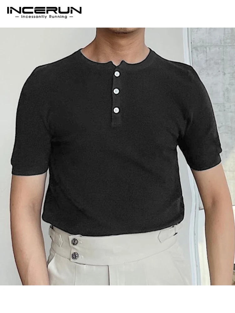 

Футболка INCERUN мужская с круглым вырезом, повседневная тенниска с короткими рукавами, майка для отдыха, уличная одежда для фитнеса, летняя од...