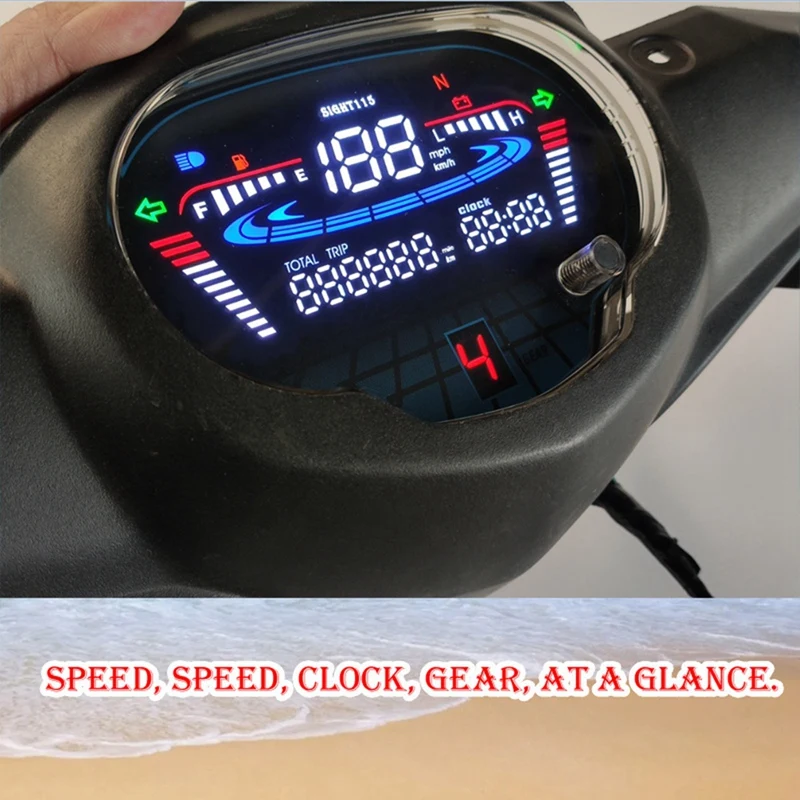 

1 Pcs Motorcycle Digital Instrument Speedometer Tachometer Odometer For Yamaha Sight 115/Crypton Fi 114