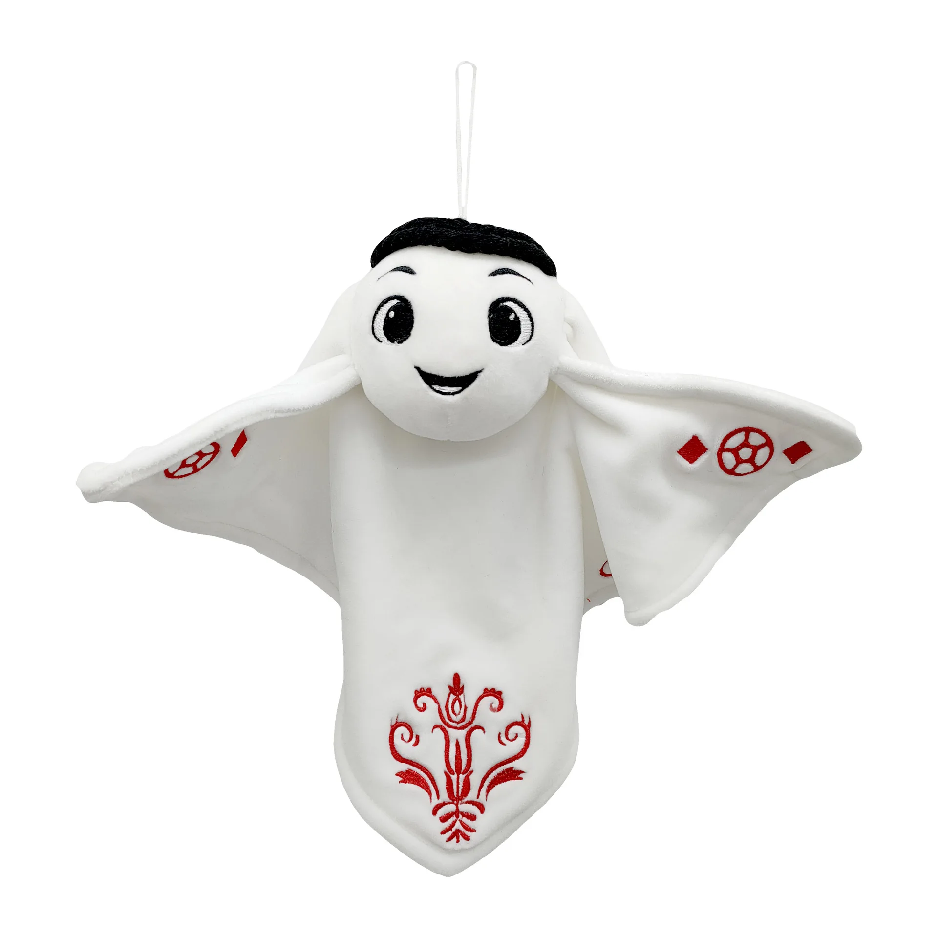 

La'eeb Cape Cloak Plush Toy White Football Souvenir Soft Stuffed Doll for 2022 Football Match